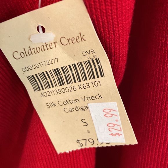 Coldwater Creek silk cotton v-neck cardigan - Picture 5 of 8